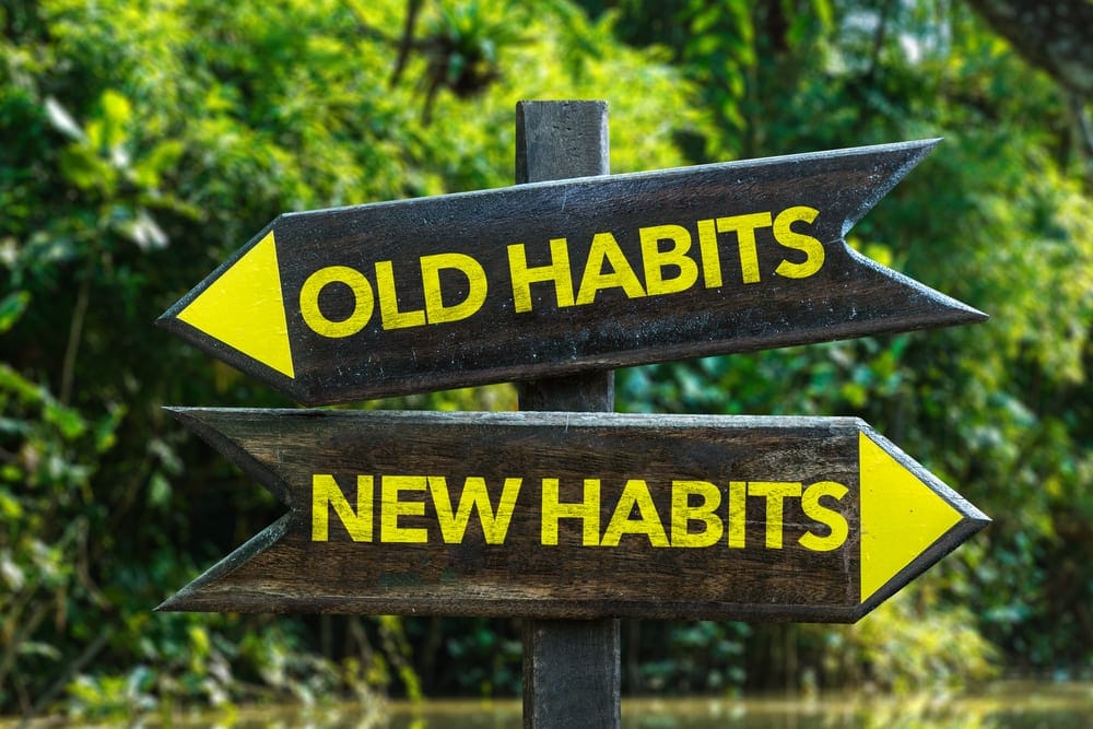 Sign with coping skills for negative thinking