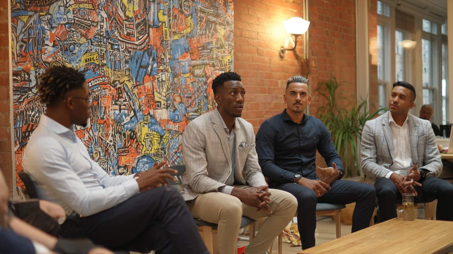 Men discussing their mental health