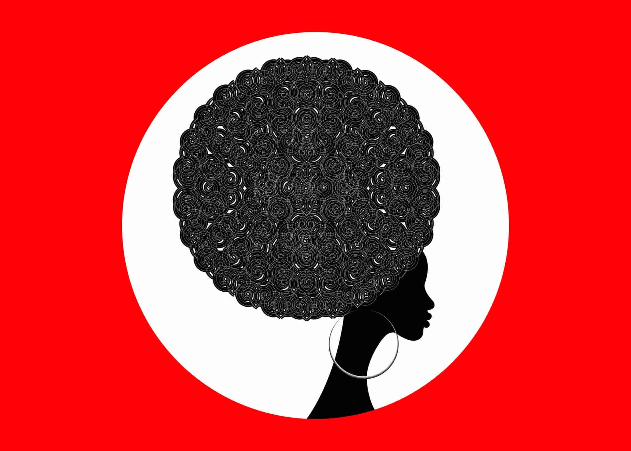 Black woman with afro hair