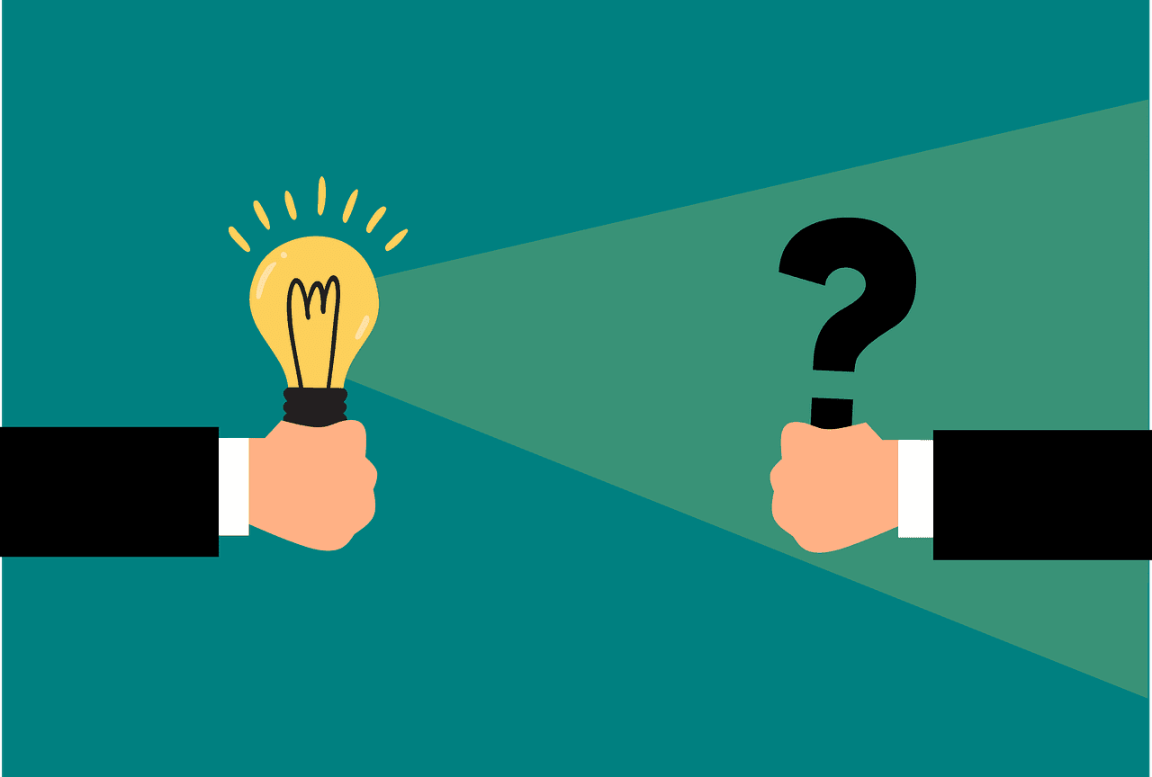 light bulb and question mark