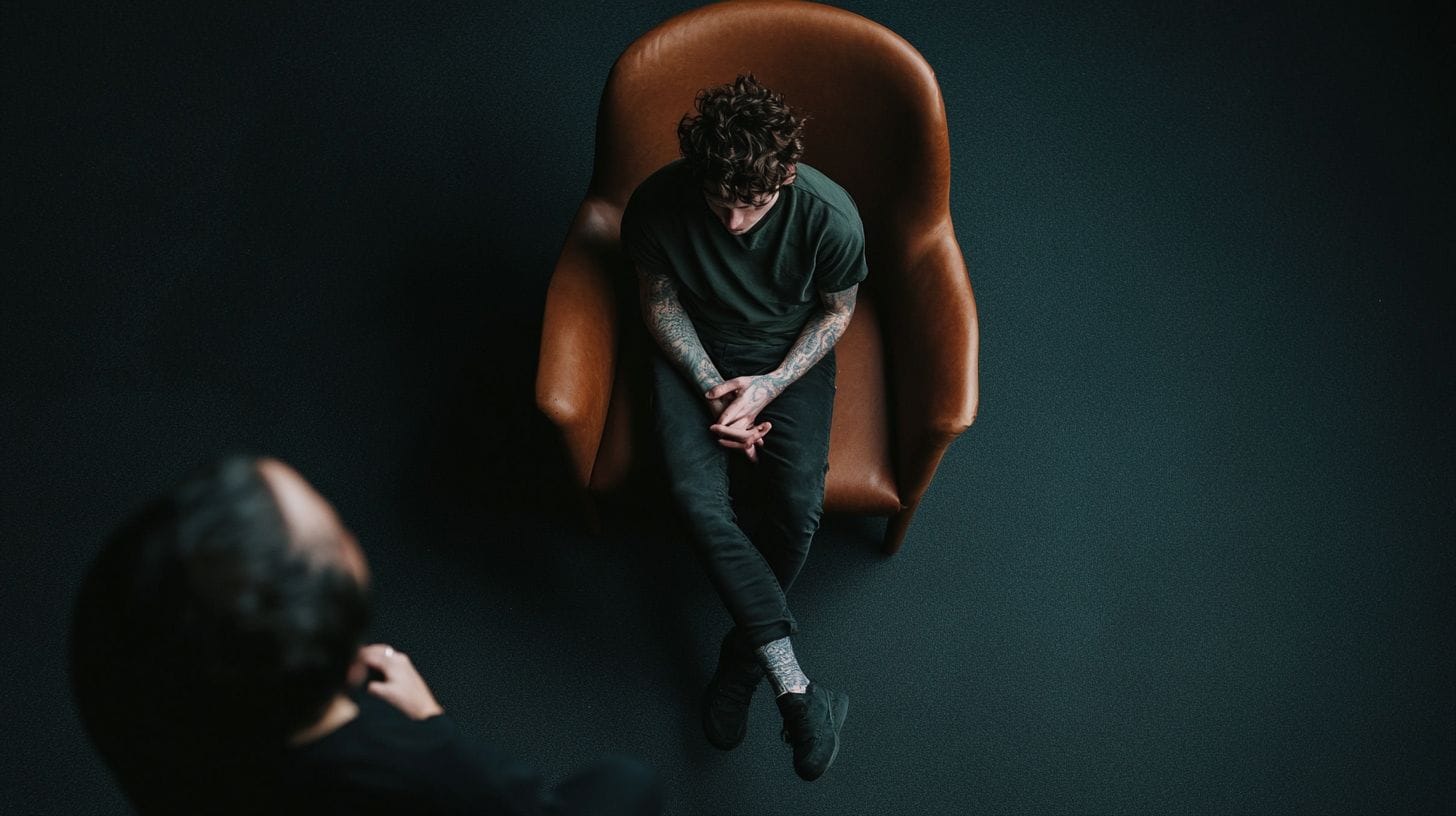 young adult client in therapy